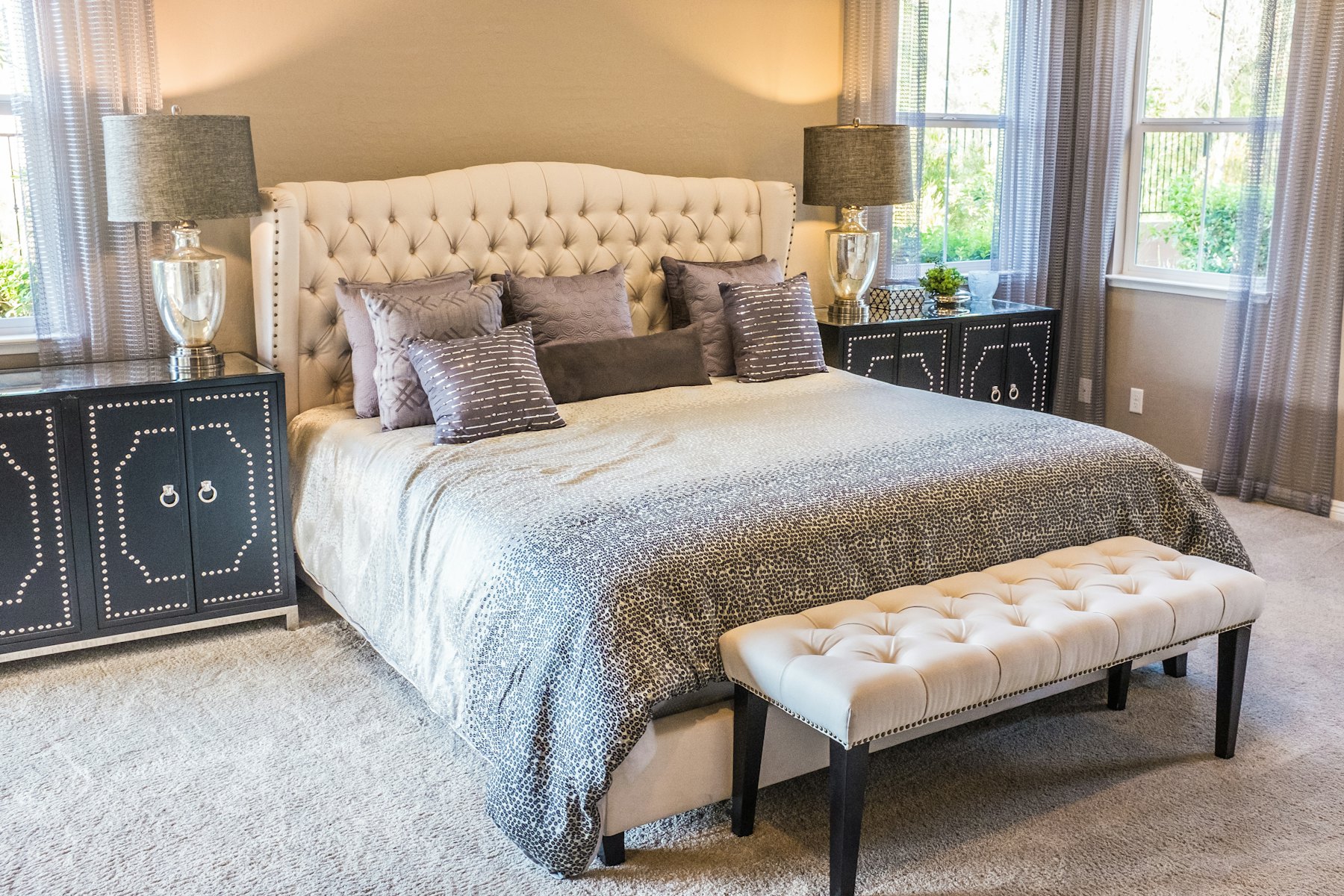 Chambre préparée avec linge hôtelier par la conciergerie Sweety Lodge